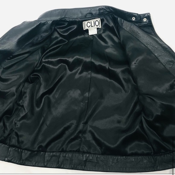 🖤 NWOT CLIO 💯 Leather Moto Jacket - Picture 6 of 9